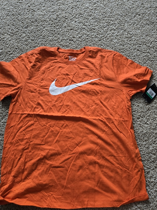 Nike Other - Nike Orange Short-Sleeve T-Shirt with White Swoosh
